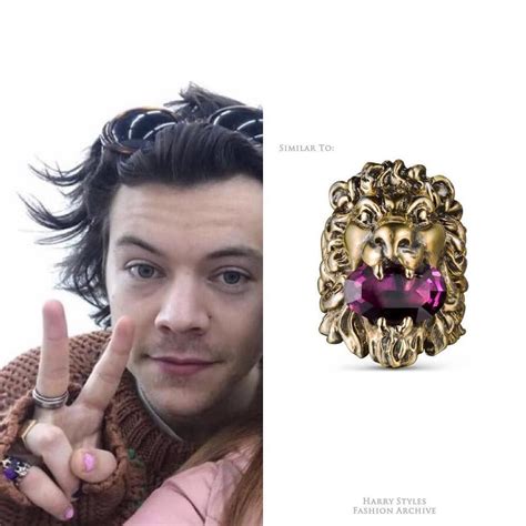 gucci lion emerald ring|harry styles gucci lion ring.